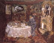 Edouard Vuillard Painter mother sitting at the table money oil painting on canvas